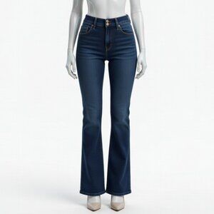 NWT Lee Riders Women's Jeans Bootcut Denim Pull-On Jeans In Indigo SZ-8